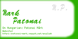 mark patonai business card